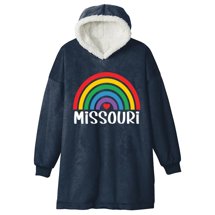 Missouri Travel I Love Missouri Usa Funny Gift Hooded Wearable Blanket