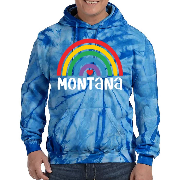 Montana Travel I Love Montana Usa Cool Gift Tie Dye Hoodie