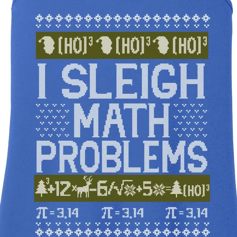 Math Teacher I Sleigh Math Problems Christmas Ugly Sweater Gift Ladies Essential Tank