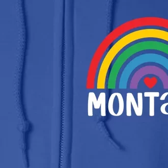 Montana Travel I Love Montana Usa Gift Full Zip Hoodie