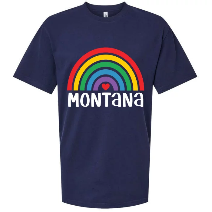 Montana Travel I Love Montana Usa Gift Sueded Cloud Jersey T-Shirt