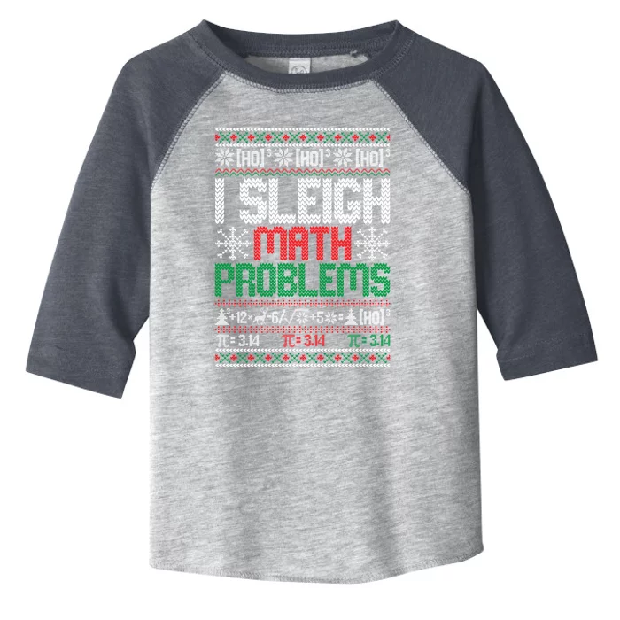 Math Teacher I Sleigh Math Problems Christmas Ugly Toddler Fine Jersey T-Shirt