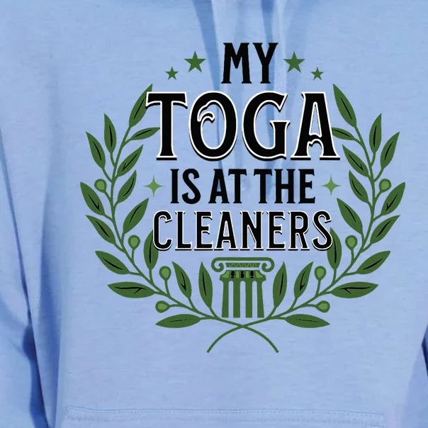 My Toga Is At The Cleaners Funny Toga Party Unisex Surf Hoodie