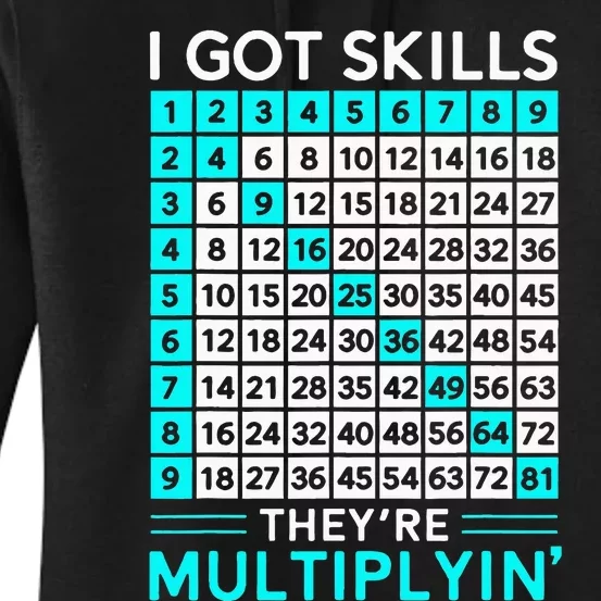 Math Teacher I Got Skills They're Multiplying Women's Pullover Hoodie