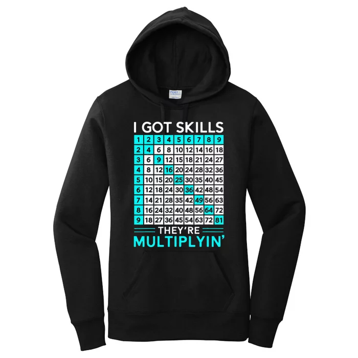 Math Teacher I Got Skills They're Multiplying Women's Pullover Hoodie