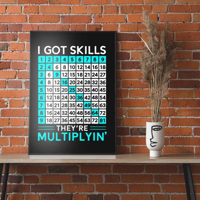 Math Teacher I Got Skills They're Multiplying Poster