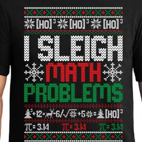 Math Teacher I Sleigh Math Problems Christmas Ugly Gift Pajama Set