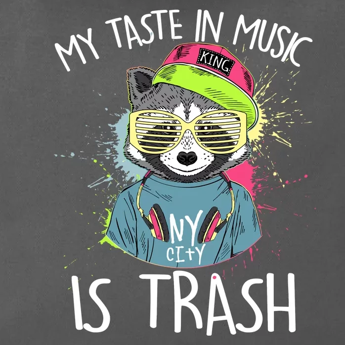 My Taste In Music Is Trash Hip Hop Hipster Raccoon Zip Tote Bag