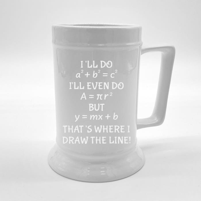 Math Teacher Joke-Fun Best Math Quotes saying Front & Back Beer Stein