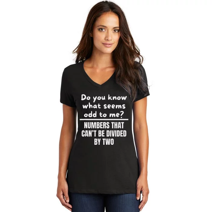 Math Teacher Joke-Fun Best Math Quotes saying Women's V-Neck T-Shirt