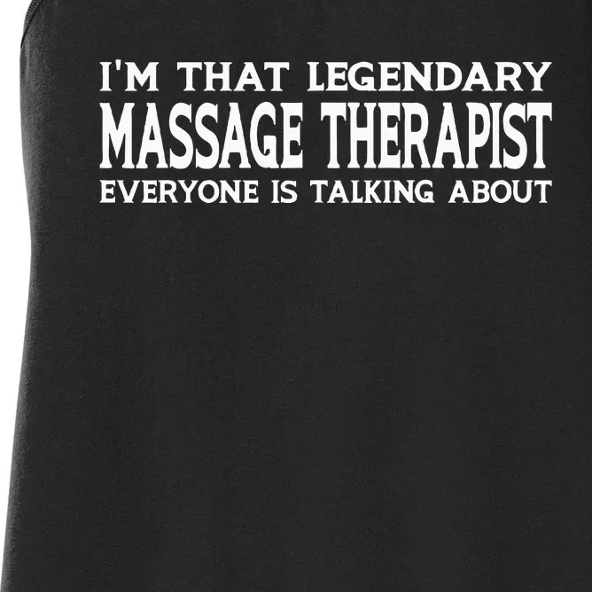 Massage Therapist Job Title Employee Funny Massage Therapist Women's Racerback Tank