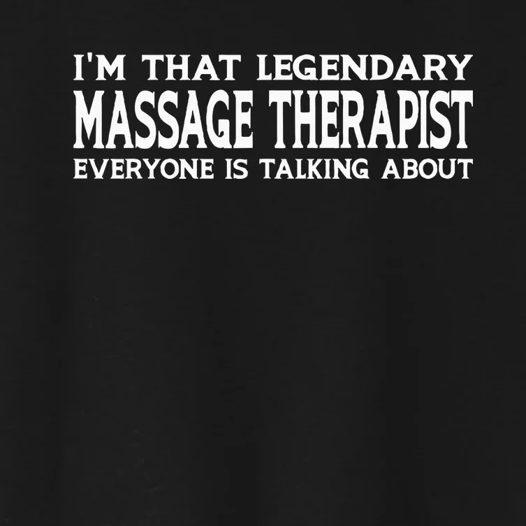 Massage Therapist Job Title Employee Funny Massage Therapist Women's Crop Top Tee