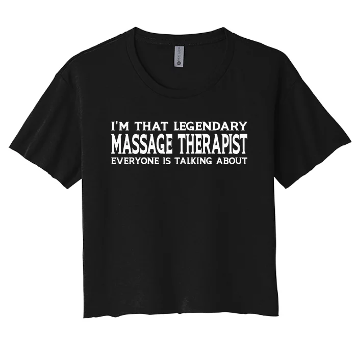 Massage Therapist Job Title Employee Funny Massage Therapist Women's Crop Top Tee