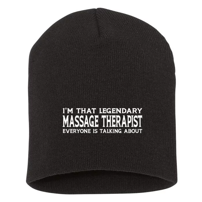 Massage Therapist Job Title Employee Funny Massage Therapist Short Acrylic Beanie