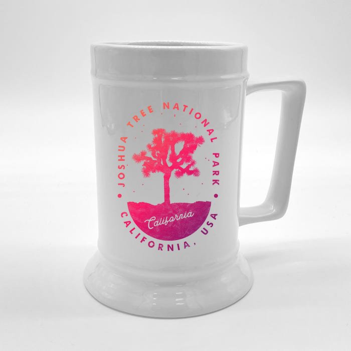 Minimalist Tree Joshua Tree National Park Distressed Design Gift Front & Back Beer Stein