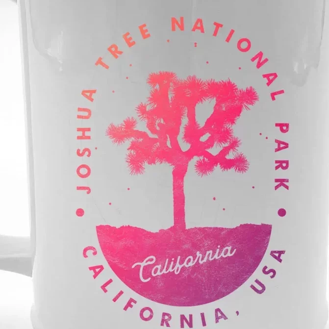 Minimalist Tree Joshua Tree National Park Distressed Design Gift Front & Back Beer Stein