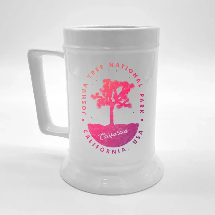 Minimalist Tree Joshua Tree National Park Distressed Design Gift Front & Back Beer Stein