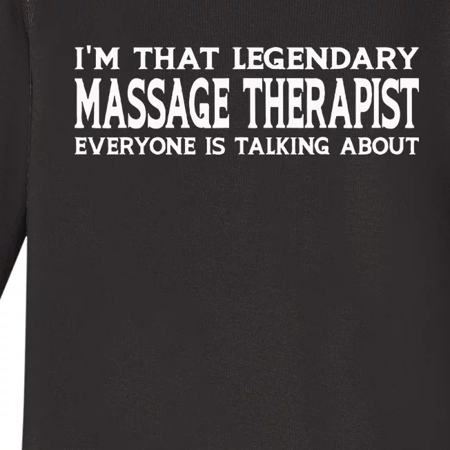 Massage Therapist Job Title Employee Funny Massage Therapist Baby Long Sleeve Bodysuit