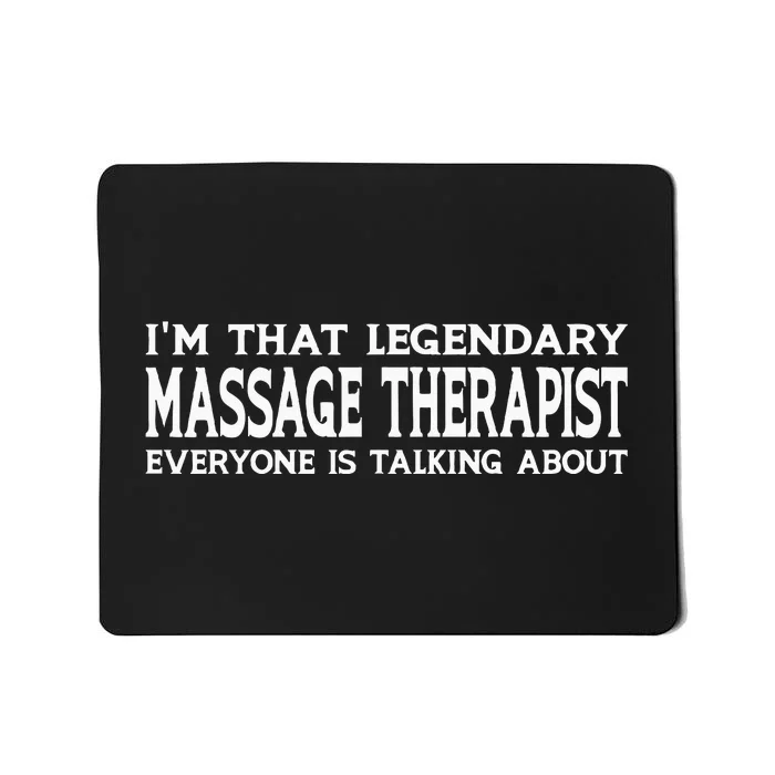 Massage Therapist Job Title Employee Funny Massage Therapist Mousepad