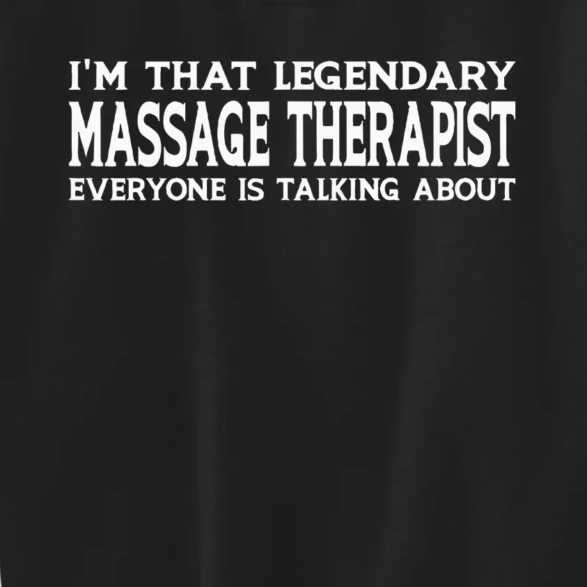 Massage Therapist Job Title Employee Funny Massage Therapist Kids Sweatshirt