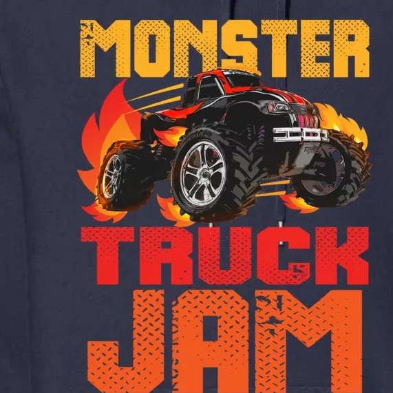 Monster Truck Jam Retro Huge Truck Premium Hoodie