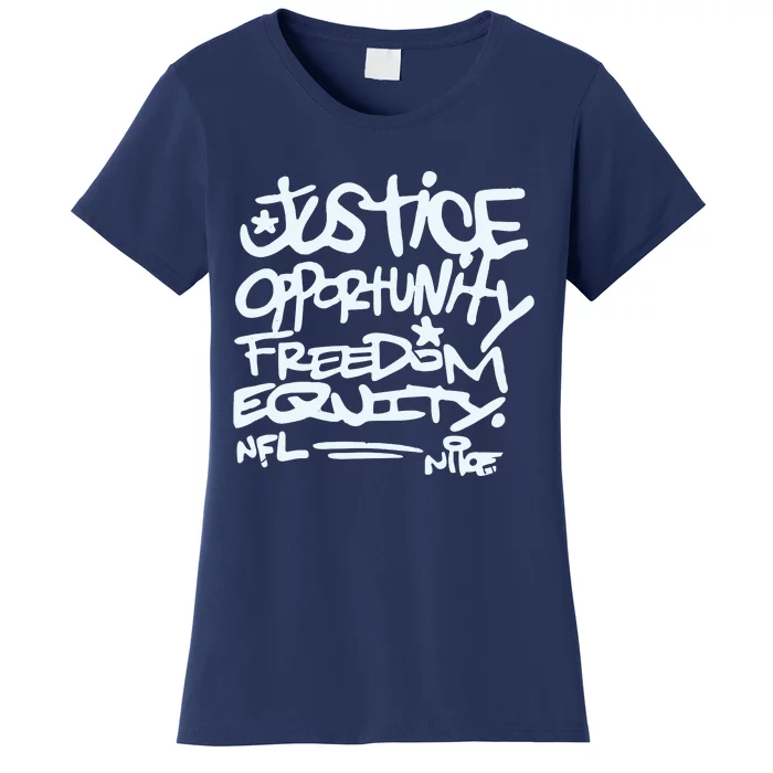 Mike Tomlin Justice Opportunity Equity Freedom Women's T-Shirt