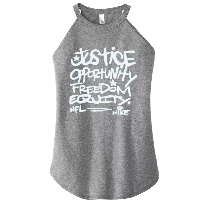 Mike Tomlin Justice Opportunity Equity Freedom Women’s Perfect Tri Rocker Tank