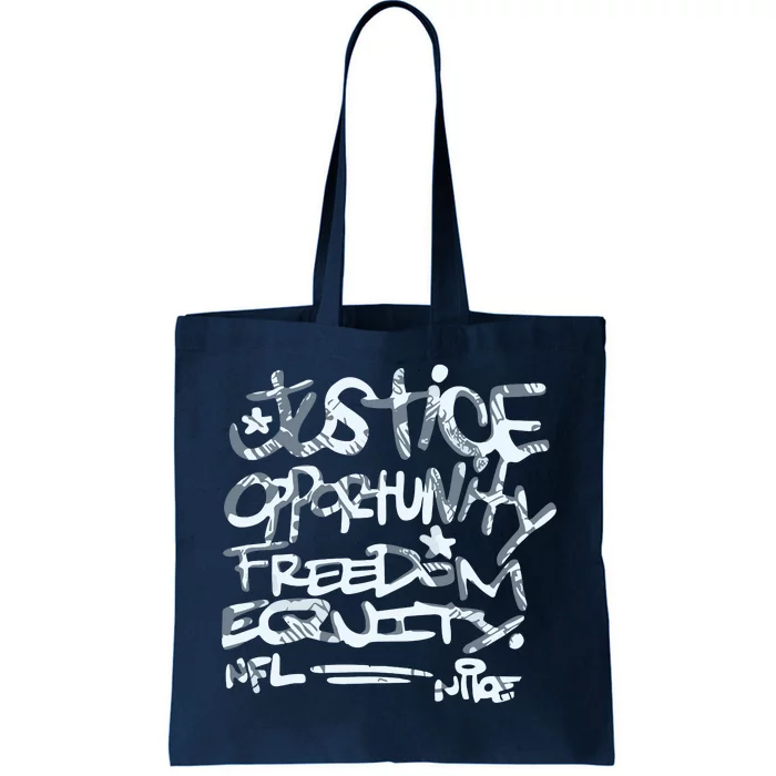 Mike Tomlin Justice Opportunity Equity Freedom Tote Bag