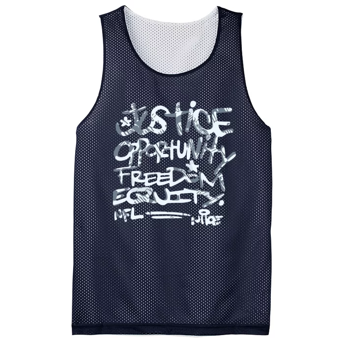 Mike Tomlin Justice Opportunity Equity Freedom Mesh Reversible Basketball Jersey Tank