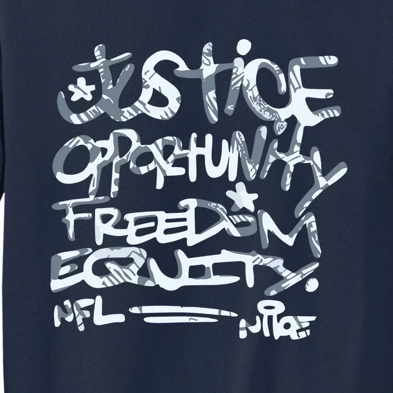 Mike Tomlin Justice Opportunity Equity Freedom Tall Sweatshirt