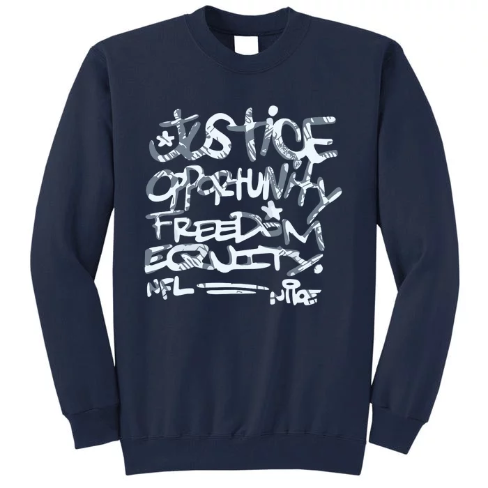 Mike Tomlin Justice Opportunity Equity Freedom Tall Sweatshirt