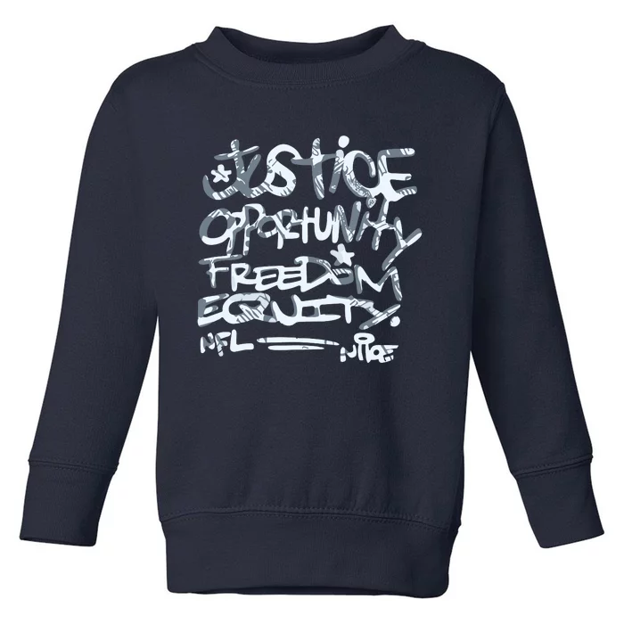 Mike Tomlin Justice Opportunity Equity Freedom Toddler Sweatshirt