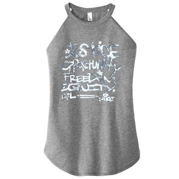 Mike Tomlin Justice Opportunity Equity Freedom Women’s Perfect Tri Rocker Tank