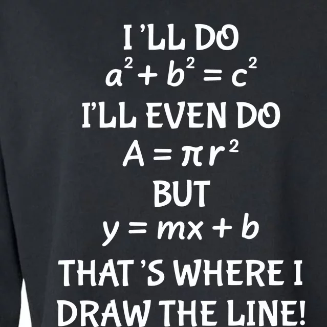 Math Teacher Joke Women Fun Best Math Cropped Pullover Crew