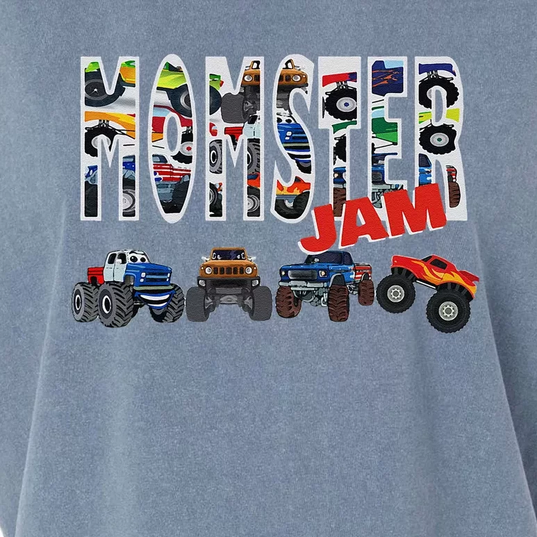 Monster Truck Jam Mom Momster Boy Mama Birthday Mothers Day Garment-Dyed Women's Muscle Tee