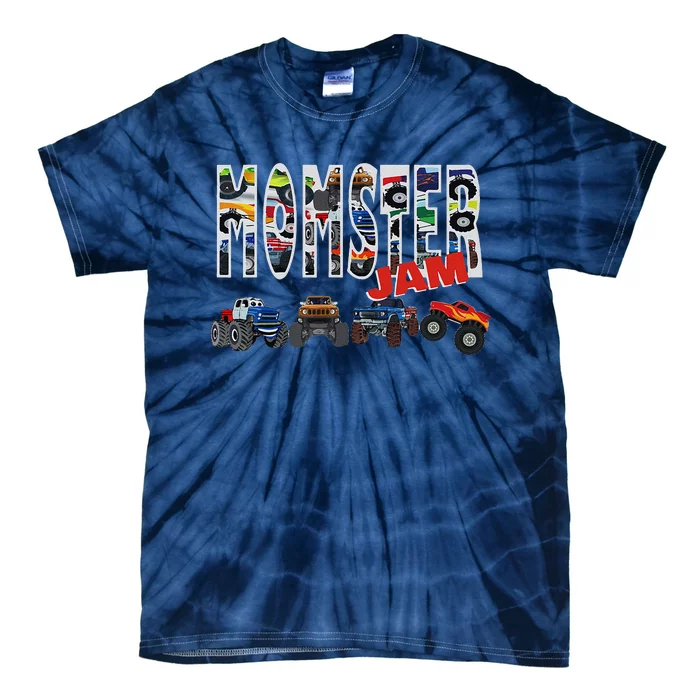 Monster Truck Jam Mom Momster Boy Mama Birthday Mothers Day Tie-Dye T-Shirt