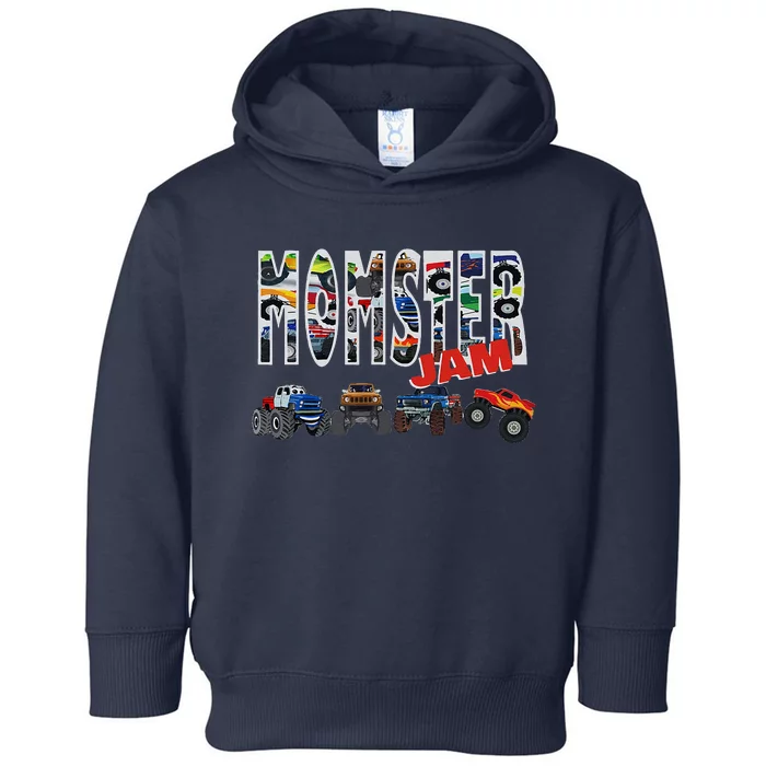 Monster Truck Jam Mom Momster Boy Mama Birthday Mothers Day Toddler Hoodie