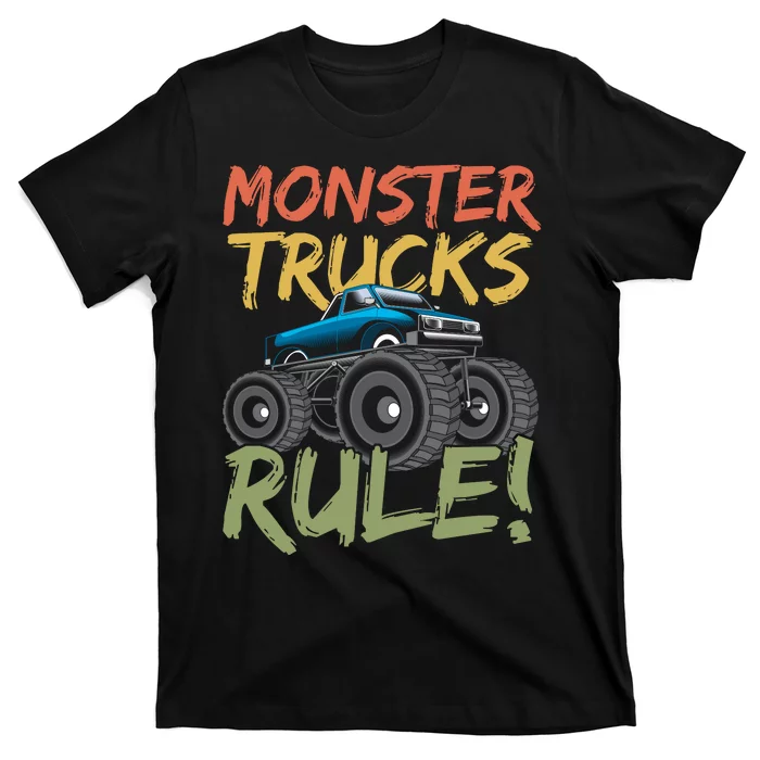 Monster Truck Jam Monster Trucks Rule Birthday Boy Gifts T-Shirt