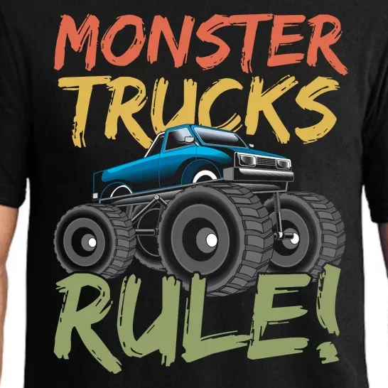 Monster Truck Jam Monster Trucks Rule Birthday Boy Gifts Pajama Set