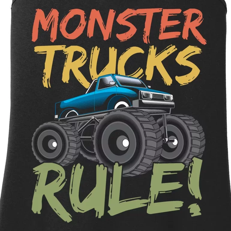 Monster Truck Jam Monster Trucks Rule Birthday Boy Gifts Ladies Essential Tank