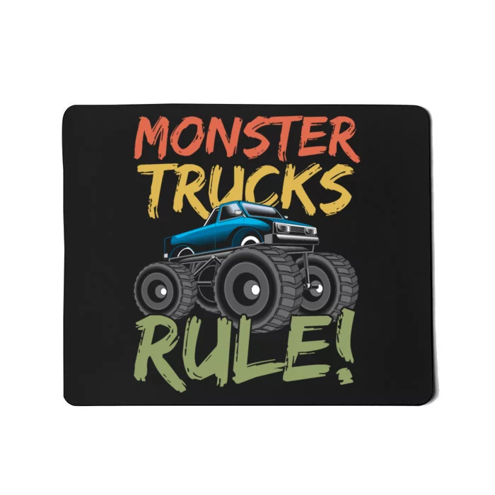 Monster Truck Jam Monster Trucks Rule Birthday Boy Gifts Mousepad