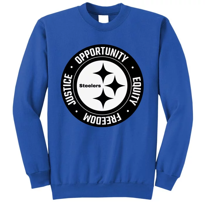 Mike Tomlin Justice Opportunity Equity Freedom Tall Sweatshirt