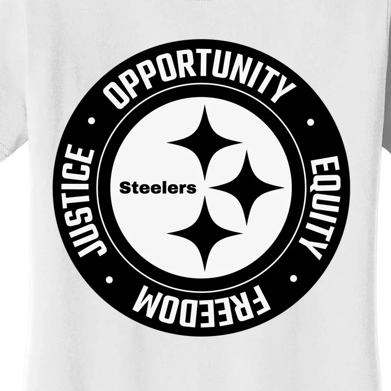 Mike Tomlin Justice Opportunity Equity Freedom Women's T-Shirt