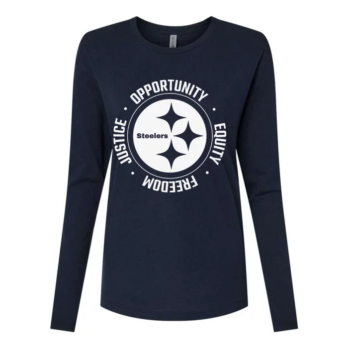 Mike Tomlin Justice Opportunity Equity Freedom Womens Cotton Relaxed Long Sleeve T-Shirt