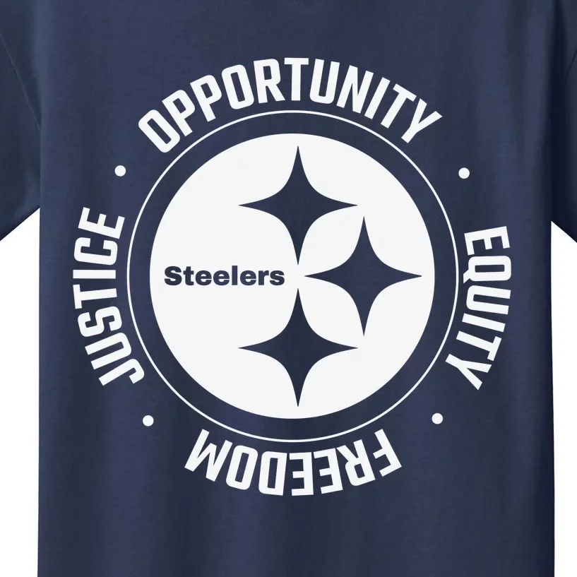 Mike Tomlin Justice Opportunity Equity Freedom Kids T-Shirt