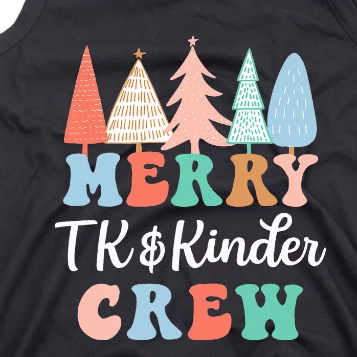 Merry TK & Kinder Crew Kindergarten Teacher Christmas Tree Tank Top