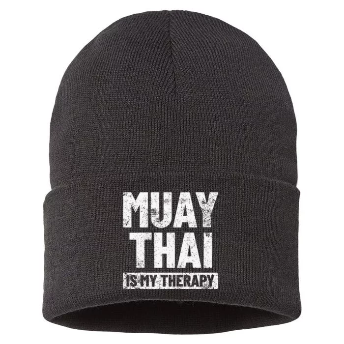 Muay Thai Kickboxing Thai Boxing Sustainable Knit Beanie