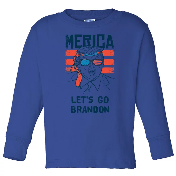 Merica Trump Lets Go Gift Toddler Long Sleeve Shirt