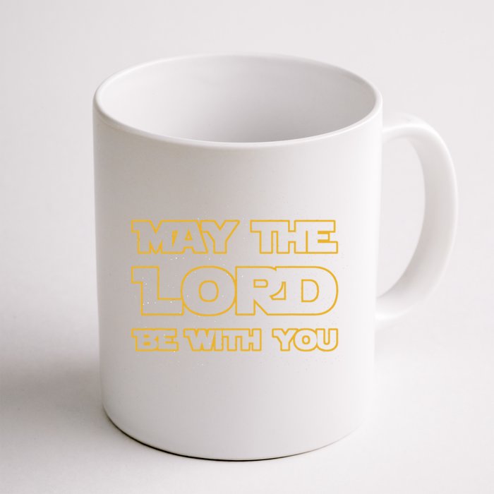 May The Lord Be With You Christian Jesus Star Background Front & Back Coffee Mug