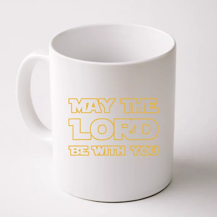 May The Lord Be With You Christian Jesus Star Background Front & Back Coffee Mug